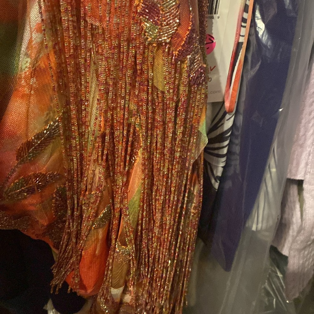 NWT Theia Brigitte Fringe Halter Dress Retails $1245 no offers lowest priced - Picture 11 of 11